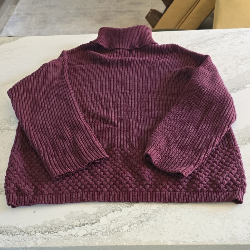 Calvin Klein Purple Turtleneck Sweater